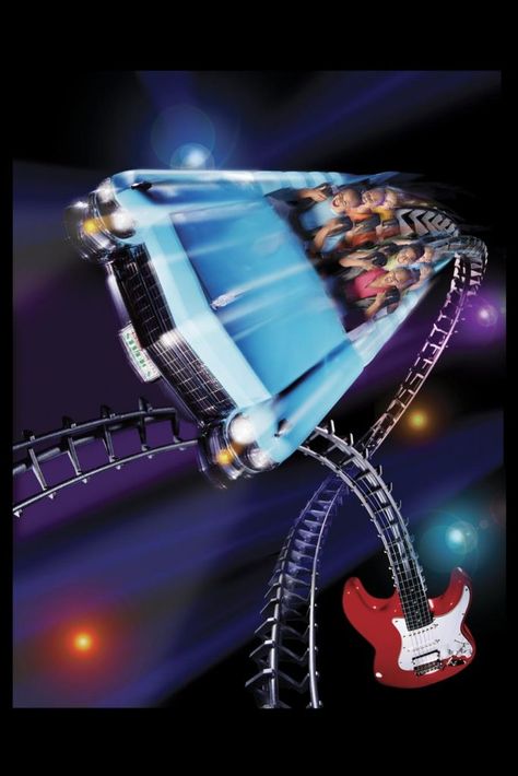 Amazing Facts About Rock 'n' Roller Coaster - MickeyBlog.com Rock N Roller Coaster, Cleveland Rocks, Disney's Hollywood Studios, Disney Attractions, Greatest Rock Bands, Disney Posters, Roller Coasters, Steven Tyler, Disney Planning