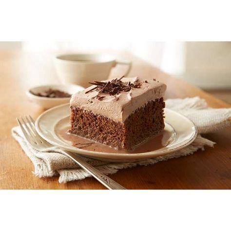 HERSHEY’S Syrup Milk Chocolate Tres Leches Cake Chocolate Tres Leches Cake Recipe, Chocolate Tres Leches, Chocolate Tres Leches Cake, Tres Leches Cake Recipe, Hershey Syrup, Leches Cake, Individual Desserts, Milk Cake, Tres Leches Cake