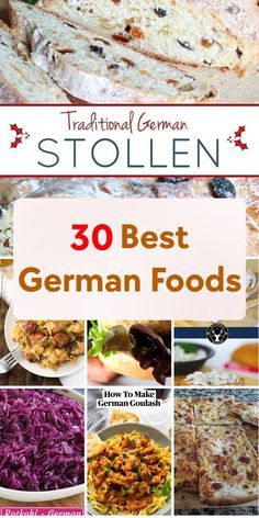 Indulge in the flavors of Germany with these 30 mouthwatering dishes, from classic schnitzel to hearty sausages and more. Discover your new favorite German food! German Goulash, German Stollen, Best German Food, Easy German Recipes, German Food Authentic, German Foods, Oktoberfest Food, Octoberfest Food, Persian Cuisine