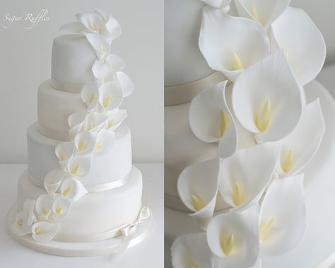 calla lily wedding cake | Charlotte | Flickr Lily Wedding Cake, Calla Lily Wedding Cake, Calla Lily Cake, Lily Cake, Wedding Cake Fresh Flowers, Calla Lily Wedding, Fondant Wedding Cakes, Lily Wedding, Romantic Wedding Cake