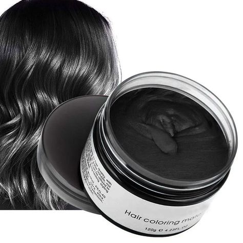 Temporary Hair Dye,Natural Hair Coloring Wax,Hair Color Wax 4.23 Ounces,Fluffy and Matte Hair Wax Suitable for Parties,Role Playing and Christmas (Dark Gray) Wax Hair Color, Dye Natural Hair, Hair Wax Color, Hair Dye Natural, Color Natural Hair, Hair Color Wax, Hair Dye Brush, Matte Hair, Temporary Hair Dye