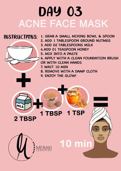 Diy Acne Face Mask, Nutmeg Face Mask, Bacterial Acne, Anti Acne Face Mask, Diy Acne Mask, Best Facials, Honey Face Mask, Acne Mask, Acne Face Mask