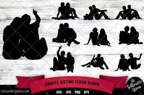 Couple Sitting Silhouette, Sillouttes Images Couple, Shadow Picture, Cartoon Inspiration, Beach Silhouette, Camping Clipart, Fall Friends, Couple Sitting, People Drawing