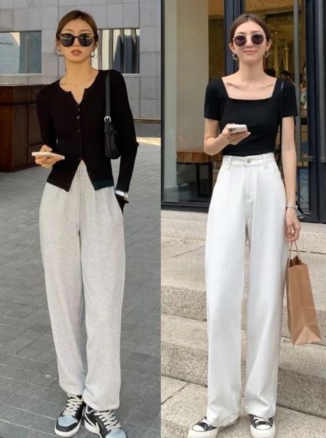 Business Casual Outfits Asian, Business Casual Asian, Outfits For Broad Shoulders, Building Closet, Short Torso Outfits, Everyday School Outfits, Corporate Girlie, Casual Classy Outfits, Uni Outfit