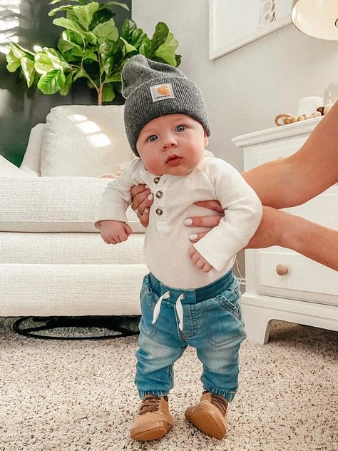 Baby Boy Fall Outfits 6 Months, Boho Baby Boy Outfits, Hipster Baby Boy Outfits, Baby Boy Carhartt Outfits, 6 Month Baby Boy Outfits, Fall Outfits For Baby Boy, Country Baby Boy Clothes, Infant Outfits Boy, Mama Baby Outfit