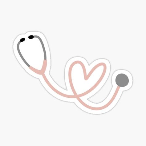 pastel pink heart stethoscope • Millions of unique designs by independent artists. Find your thing. Stethoscope Sticker, Pink Stethoscope, Lung Sounds, Doctor Stickers, Medical Stickers, Stethoscope Heart, Heart Stethoscope, Medical Quotes, Medical Wallpaper