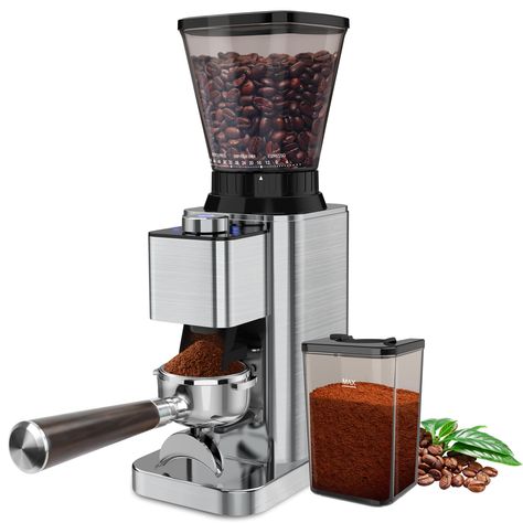 PRICES MAY VARY. 【Premium Conical Burr Coffee Grinder】: The coffee bean grinder is designed to minimize grinding heat and protect the essential oils in the coffee bean. High-quality conical burr provides uniform and precise grinding, resulting in an optimal coffee extraction process. The stainless steel conical grinder and all other parts are designed to provide durability for long-term use. 【Design for Espresso & Portafilter Holder】: Equipped with a portafilter holder which is suitable for port Grind Coffee, Best Coffee Grinder, Coffee Grinder Electric, Burr Coffee Grinder, Coffee Supplies, Coffee Bean Grinder, Coffee Grinds, Natural Coffee, Coffee Grinder