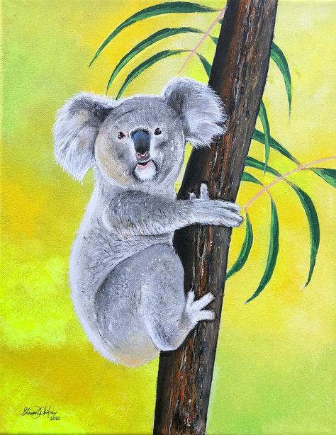 Koala In Tree, Koala Painting, Sketch Poster, Poster Paint, Art Idea, Painting Art Projects, Koala Bear, Painting Art, Painting Inspiration