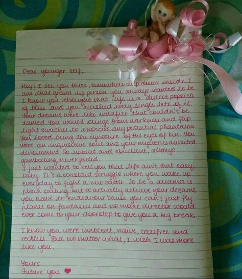 A letter to my younger self Writing A Letter To Your Younger Self, Birthday Letter To Yourself, A Letter To Younger Self, Letter For Younger Self, Writing Letters To Yourself, Letter To My Self, Letter To Younger Self, Letter To Self, Letter To My Future Self