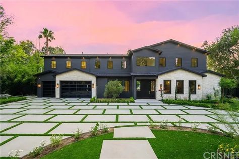 5115 Encino Ave, Encino, CA 91316 | realtor.com® House Floor Design, Large Balcony, Architecture Exterior, Wide Plank, House On A Hill, Living Room With Fireplace, Floor Design, Modern House Design, New Construction