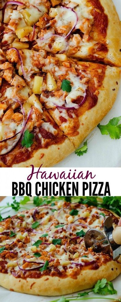 Hawaiian Bbq Chicken, Chicken Mozzarella, Chicken Fresh, Hawaiian Bbq, Pizza Roll, Bbq Chicken Pizza, Sauce Chicken, Homemade Pizza Dough, Fresh Pineapple