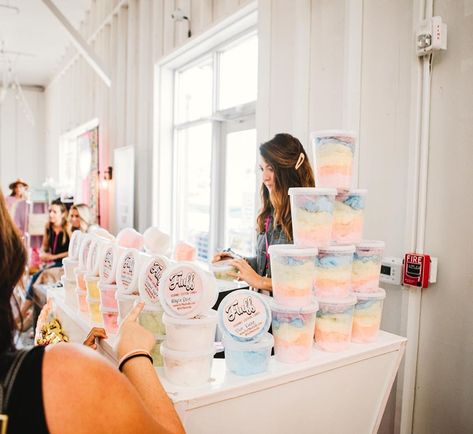 F l u f f Gourmet Cotton Candy on Instagram: “There’s no bad choice 👌 Get them all! #fluffyeah #girltribepopup” Cotton Candy Business, Cotton Candy Recipe, Gourmet Cotton Candy, Candy Business, Cotton Candy Party, Candy Storage, Girl Tribe, Candy Recipe, Office Lobby