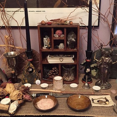 Shelf Altar, Altar Shelf, Sacred Space Altar, Crystal Shelf, Witchy Room, Witchcraft Altar, Witch Room, Pagan Decor, Wiccan Decor