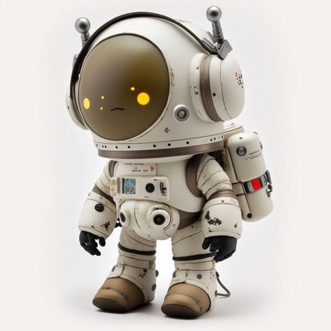 Robot Astronaut, Astronaut Mascot, Astronaut Character, Robot Reference, Space Boots, Runner Games, Mech Robot, Robot Cartoon, Toy Sculpture