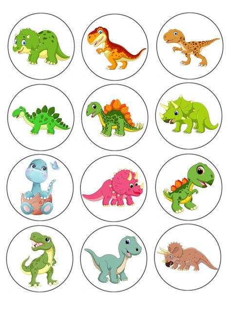 Baby Dinosaur Party, Dinosaur Cupcake, Jurassic Park Birthday Party, Dinosaur Cupcake Toppers, Dinosaur Clip Art, Dinosaur Birthday Theme, Dinosaur Cupcakes, Dinosaur Birthday Party Decorations, Craft Work For Kids