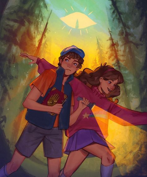 Mabel And Dipper Fan Art, Dipper And Mabel Fanart, Gravity Falls Mabel And Dipper, Alex Hirsh, Mable And Dipper, Mabel And Dipper, Gravity Falls Fanart, Dipper Y Mabel, Aldnoah Zero