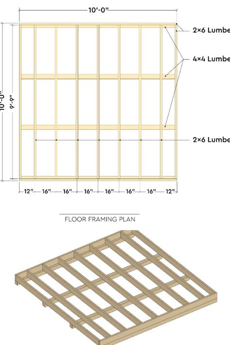 10x10 Shed skid foundation plans, made from 4x4 and 2x6 lumbers. Complete and free shed plans available on BuildBlueprint. Skid Shed Foundation, Shed Plans 10x12 Free, 10x20 Shed Plans, Diy Shed Plans 10x12, 10x10 Shed, Shed Foundation, 8x8 Shed, 12x20 Shed Plans, 10x20 Shed