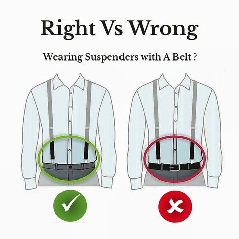 Should you wear a belt with suspenders ? How To Wear Suspenders, Suspenders Men Fashion, Real Men Real Style, Stil Masculin, Right And Wrong, Mode Tips, Big Men Fashion, Suspenders Men, Mens Fashion Classic