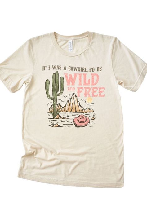 Western Tshirt Designs, Stampede Outfits, Bella Canvas Tees, Wild And Free, Gift Handmade, Tee Shop, Shirt Color, Cotton Tee, Shirt Shop