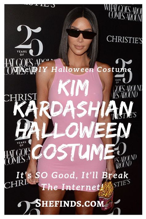 Find out how to make a DIY Kim Kardashian Halloween costume that is simple and affordable using pieces from Amazon on SHEFinds.com. #kimkardashian #halloween #halloweencostumes #celebrityhalloweencostumes #beauty Kim K Costume Halloween, Kardashian Costume Ideas, Kim K Halloween Costumes, Kim Kardashian Halloween Costumes, Kardashian Costume, Kim Kardashian Costume, Kardashian Halloween, Kardashian Halloween Costume, Kim Kardashian Halloween