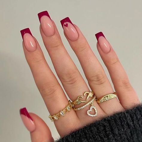 Rate This valentines day nails ideas From ⭐1~10. SAVE & FOLLOW i will update everyweek. French Tip Nails Medium, Nails Press Ons, Nails French Tip, Nails Kit, Cream Nails, Nails Medium, Tip Nails, Nails French, Nails For Women