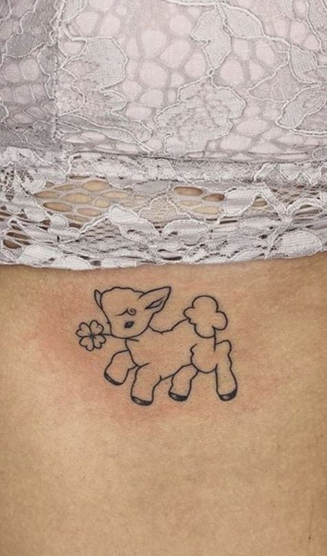 myra on Twitter: "looking for new tat ideas kinda obsessed with these… " Lamb Tattoo, Handpoke Tattoo, Kawaii Tattoo, Парные Тату, Poke Tattoo, Cute Tattoos For Women, Dainty Tattoos, Aesthetic Tattoo, Time Tattoos