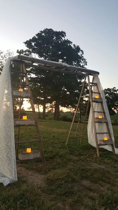 8ft vintage folding ladder arbor Ladder Arbor Wedding, Ladder Arch Wedding, Ladder Wedding Arch, Ladder Arbor, Ladder Wedding Decor, Wedding Ladder, Ladder Wedding, Ladder Trellis, Diy Arbour