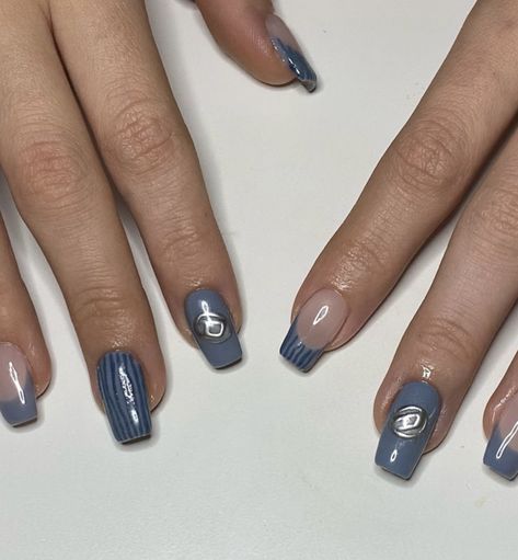 Diesel Nails, Denim Nails Ideas, Summer Instagram Feed, Denim Nails, Ideas Pose, Reel Ideas, Parisian Vibes, Korean Ulzzang, Pretty Nail Art Designs