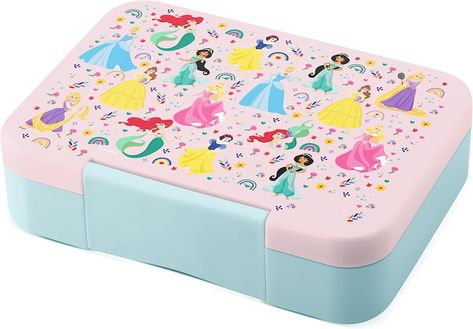 Simple Modern Disney Bento Lunch Box for Kids | BPA Free, Leakproof, Dishwasher Safe | Lunch Container for Girls, Toddlers | Porter Collection | 5 Compartments | Princess Rainbows Princess Lunch Box, Lunch Box For Kids, Bottle Gift Tags, Stylish Water Bottles, Bento Box Kids, Modern Princess, Modern Disney, Girly Bags, Lunch Containers