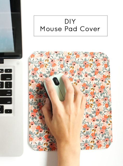 DIY Mouse Pad by Gold Standard Workshop Mouse Pad Ideas, Diy Mouse Pad, Diy Mouse, Fun Throw Pillows, Green Diy, Meme Design, Mural Floral, Floral Monogram, Craft Night