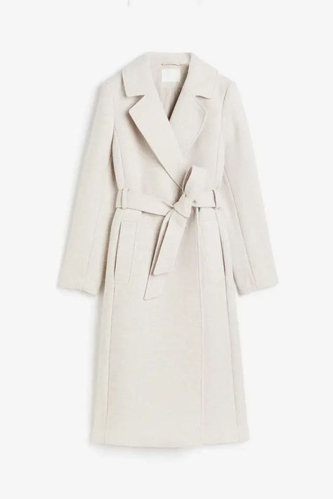 34 Chic New Items I'm Ordering to Look Rich This Fall | Who What Wear Tie Belt Coat, Belt Coat, Black Leather Shorts, Long Black Coat, Trendy Outfits Winter, Beige Coat, Fitted Coat, How To Look Rich, Single Breasted Coat