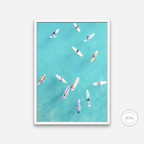 Surfer Print, Surfboard Decor, Aerial Photograph, Surfing Photography, Coastal Prints, Water Art, Surf Art, Beach Print, Aerial Photography