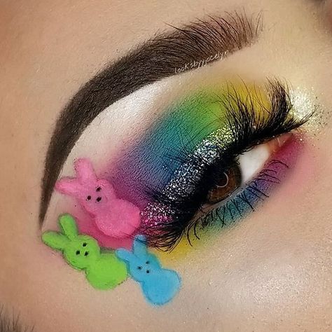 Easter Eyeshadow, Holiday Makeup Looks, Easter Makeup, Cute Eye Makeup, Face Paint Makeup, Eye Makeup Pictures, Unique Makeup, Dope Makeup, Eye Makeup Designs