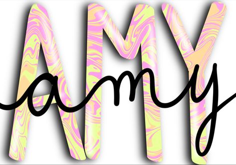 Amy name tag for classrooms or wallpaper Amy Name, Cute Names, Types Of Lettering, Name Labels, Name Tags, Name Tag, Kid Names, Baby Names, Monogram