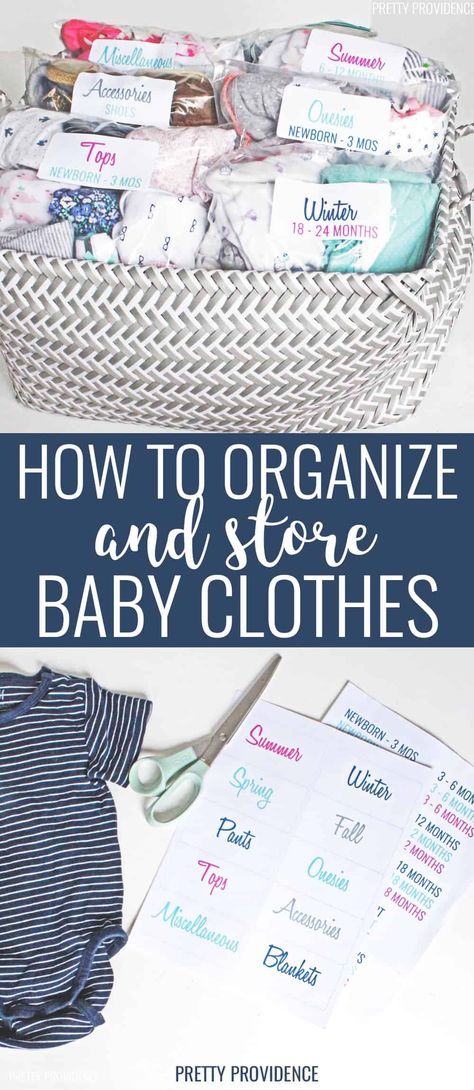 Expecting another baby and want to get all your hand-me-downs organized? You will love these tips for how to organize baby clothes! This makes life with a new baby so much easier! #organizing #organizebabyclothes #babystuff #organizingideas #babyclothes #momtips Organize Baby Clothes, Best Baby Items, Storing Baby Clothes, Black Frock, Baby Clothes Organization, Getting Ready For Baby, Newborn Hacks, Baby Care Tips, Clothes Black