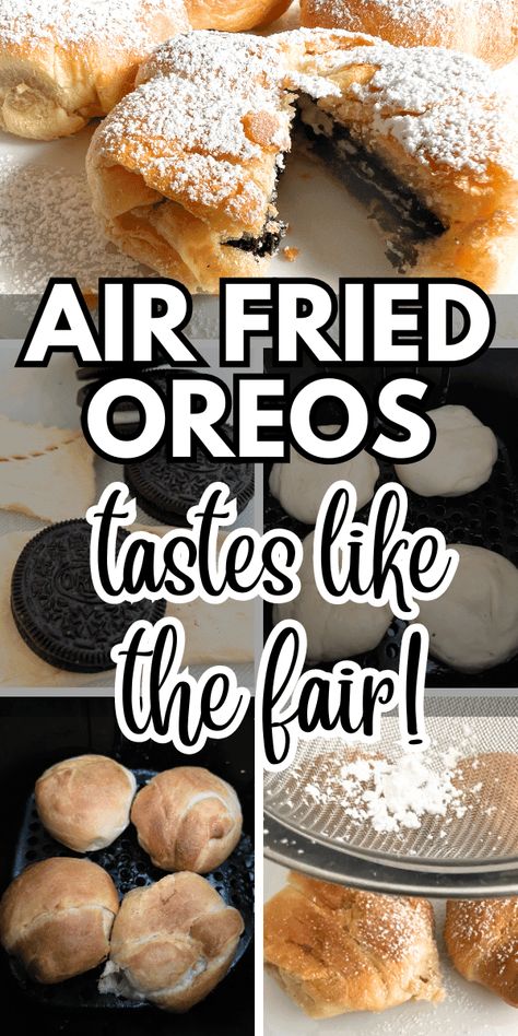 Fair Foods At Home, Air Fried Oreos, Air Fryer Oreos, Oreo Recipes Easy, Foods At Home, Fair Foods, Air Fryer Recipes Snacks, Party Food Bar, Deep Fried Appetizers