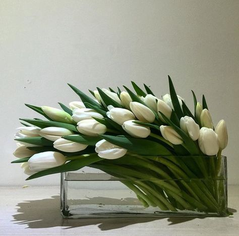 Tulip Arrangement Ideas, Tulpen Arrangements, Tulip Arrangement, Contemporary Flower Arrangements, Fresh Tulips, Tulips Arrangement, Gothic Bride, Spring Table Decor, Decoration Flowers