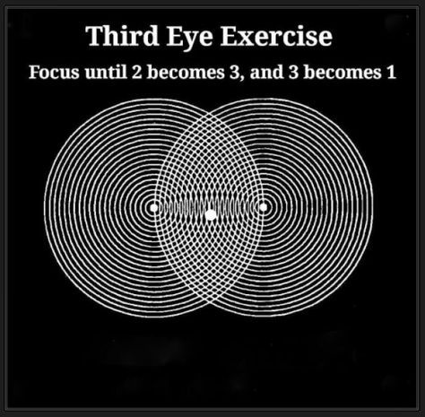 The Inner Voice — The Third Eye or Pineal Gland is located in the... Eye Practice, Ancient Alphabets, Good Luck Spells, Luck Spells, Wiccan Magic, Eye Exercises, Nerve Pain Relief, How To Read People, The Third Eye Chakra