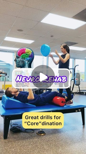 Trevor Watson, DPT, CBIS on Instagram: "🧠 Following a neurological injury, recruitment of the core can be difficult especially in a sitting or standing position. Therefore performing drills in supine may help improve an individuals ability to activate the core (specially the obliques and rectus abdominis). This may translate to improved sitting and/or standing balance with the appropriate amount of repetition and intensity. 

This also may improve coordination between the upper extremities and trunk for those with ataxia. You could add cuff weights to the bar as well. 
.
.
🎵 Crazy by Alex-Productions https://soundcloud.com/alexproduction...
Creative Commons — Attribution 3.0 Unported — CC BY 3.0
Free Download / Stream: https://bit.ly/3bL1m0q
Music promoted by Audio Library https://youtu. Neurobic Exercises, Thoracic Outlet Exercises, Trunk Rotation Exercises, Serratus Anterior Exercises, Neuro Auricular Technique, Rectus Abdominis, Creative Commons, Trunk, Free Download