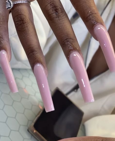 Light Pink Acrylic Nails, Tapered Square Nails, Light Pink Nails, Diy Acrylic Nails, Claw Nails, Nail Pops, Colored Acrylic Nails, Dope Nail Designs, Unique Acrylic Nails