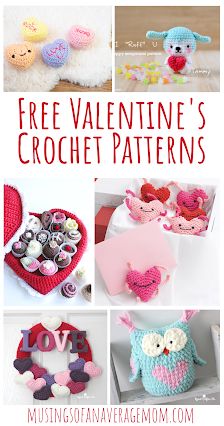 Crochet Valentine’s Day Gifts, Valentine Crochet Patterns Free Gift Ideas, Free Crochet Valentines Ideas, Crochet Valentine Patterns Free, Crochet For Valentines Day, Free Valentines Crochet Patterns, Free Crochet Valentine Patterns, Free Valentine Crochet Patterns, Crochet Valentines Day Patterns Free