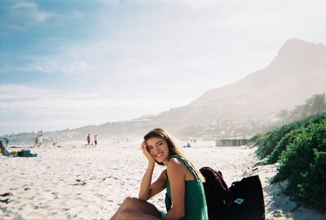 #beach #Film #35mmfilm Beach 35mm, Summer Abroad, Little Miss Sunshine, Poker Face, Aesthetic Women, Beach Town, 35mm Film, Cape Town, Film Photography