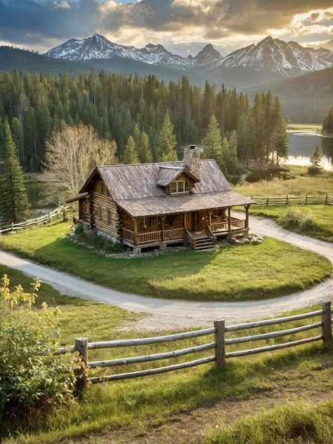 Mountain Farmstead Log Cabin Rustic, Cozy Weekend, Countryside Cottage, The Simple Life, Cabins And Cottages, Cabin Fever, Mountain Cabin, Cozy Cabin, Dream House Plans