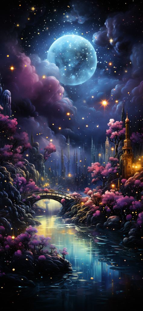 Full Screen Hd Wallpapers, Majestic Pictures, Amy Aesthetic, Colorful Night Sky, Really Cool Backgrounds, Pretty Phone Backgrounds, Mystical Places, Dreamy Artwork, Fantasy Wall Art