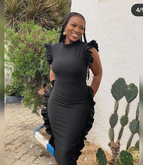 Latest crepe material gown styles see 100 designs od9jastyles Black Crepe Gown, Short Gowns For Materials, Corporate Gown Style, Crepe Short Gowns Dresses, Crepe Material Long Gown Styles In Nigeria, Short Cooperate Gown Styles, Material Dresses Style In Nigeria, Corperate Gown For Ladies, Crepe Outfits Classy