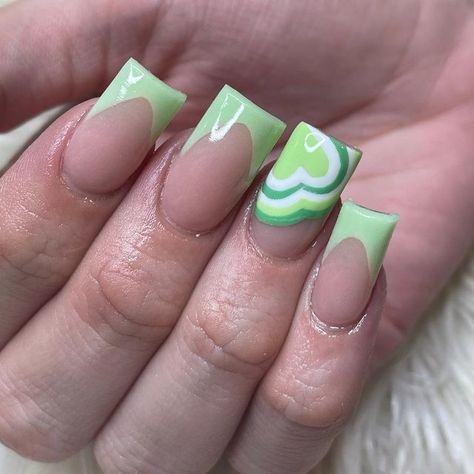 Buttercup Inspired Nails, Buttercup Nails, Buttercup 3d Wallpaper, Buttercup Wallpaper Laptop, Chin Up Buttercup, Nails On Fleek, Green Nails, Nail Artist, French Nails