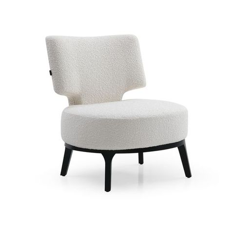 Black And White Furniture, Circle Chair, Trend Fabrics, Furniture Update, Round Chair, Armchair Furniture, Chairs Armchairs, Wooden Base, New Classic