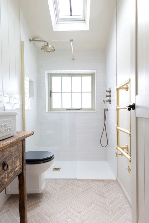 Bathroom Herringbone Tile Floor, Batman House, Quorn Stone, Herringbone Bathroom, Herringbone Tiles, Herringbone Tile Floors, Tiled Hallway, House Bathrooms, Indoor Tile