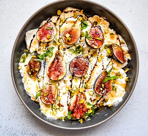 Honey Balsamic Figs and Burrata » Kay's Clean Eats Fig And Burrata, Fig Burrata, Figs Burrata, Fig And Burrata Salad, Burrata Hot Honey, Burrata Recipes, Fig Appetizer, Fig Butter, Burrata Recipe