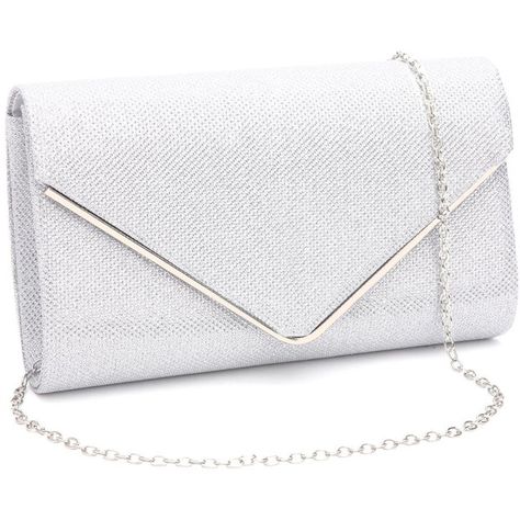 Gesu Shiny Evening Clutch, Envelope Glitter Clutch Purses Wedding... ($17) ❤ liked on Polyvore featuring bags, handbags, clutches, evening bags, evening clutches, purse clutches, party clutches and handbags clutches White Clutch Purse, Silver Clutch Purse, Silver Clutch Bag, Prom Bag, Prom Purse, Prom Clutch, Envelope Clutch Purse, Best Leather Wallet, Updo Tutorial